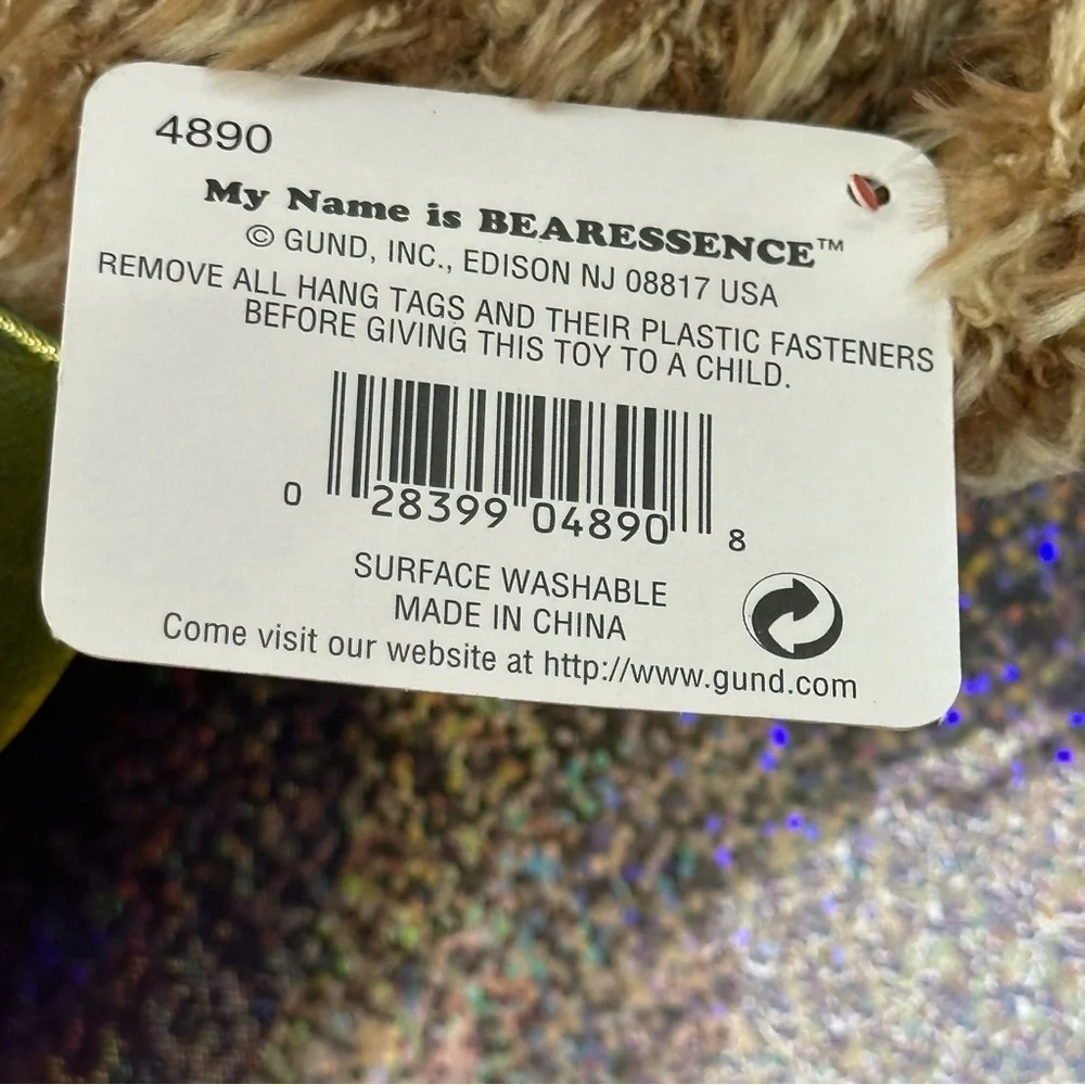 GUND BEARESSENCE Brown Bear Plush Stuffed Animal Vintage RARE 16 in. Tags